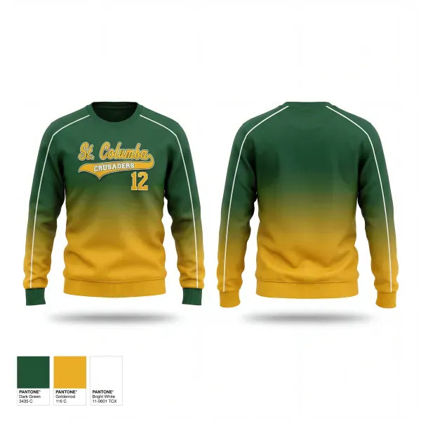 Crew Neck Sweatshirt, Saint Columba Crusaders, Softball, Teamtime, Team time, sublimation, custom sports apparel, team uniforms, spirit wear, spiritwear, sports uniforms, custom shirts, team store, custom team store, fundraiser sports, apparel fundraiser