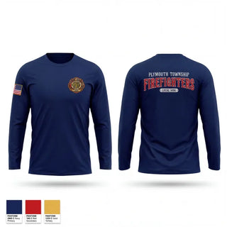 Long Sleeve Performance Shirt, Plymouth Township Firefighters Charities, Fire Department, Teamtime, Team time, sublimation, custom sports apparel, team uniforms, spirit wear, spiritwear, sports uniforms, custom shirts, team store, custom team store, fundraiser sports, apparel fundraiser
