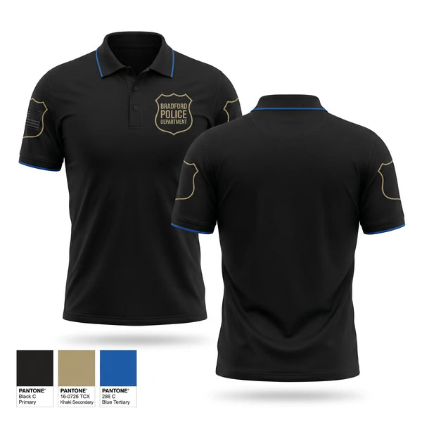 Short Sleeve Performance Polo, Bradford police department, Police, Teamtime, Team time, sublimation, custom sports apparel, team uniforms, spirit wear, spiritwear, sports uniforms, custom shirts, team store, custom team store, fundraiser sports, apparel fundraiser