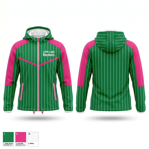 Windbreaker, Little Lady Rockets, Softball, Teamtime, Team time, sublimation, custom sports apparel, team uniforms, spirit wear, spiritwear, sports uniforms, custom shirts, team store, custom team store, fundraiser sports, apparel fundraiser