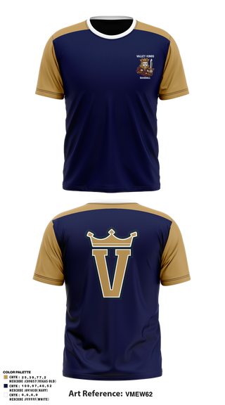 Short Sleeve Performance Shirt, Valley Kings, Baseball, Teamtime, Team time, sublimation, custom sports apparel, team uniforms, spirit wear, spiritwear, sports uniforms, custom shirts, team store, custom team store, fundraiser sports, apparel fundraiser