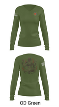 4th Combat Engineer Battalion A Co 69911625 Women's Long Sleeve V-neck Shirt - 57