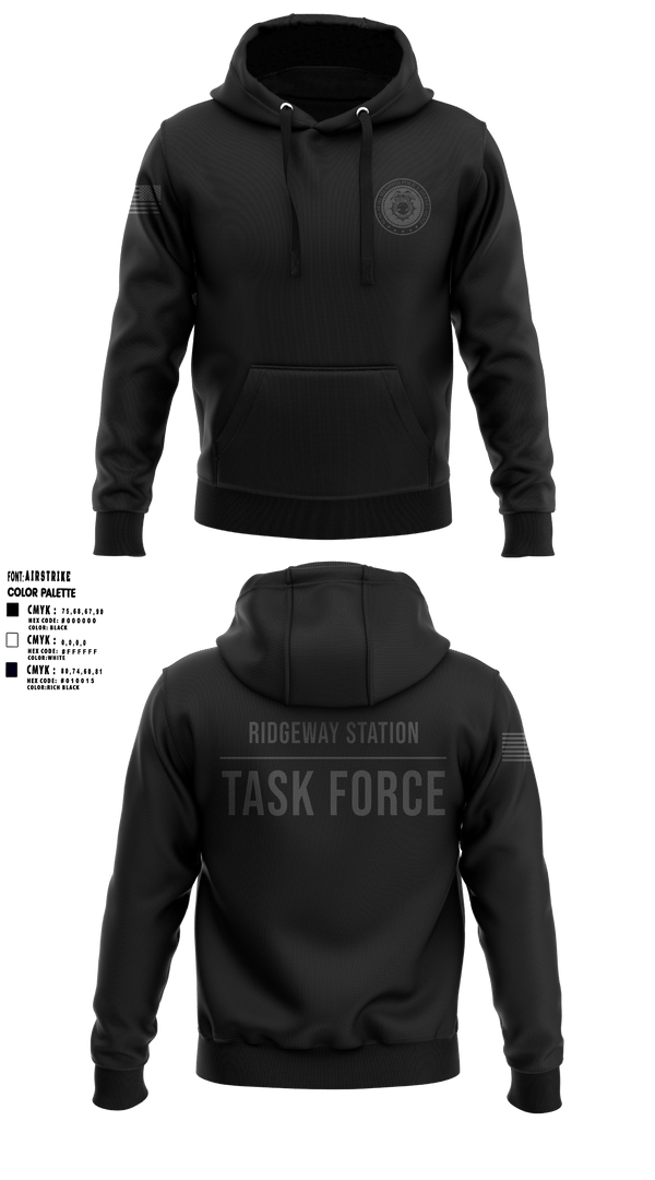 Hoodie, Ridgeway Station Task Force, Police, Teamtime, Team time, sublimation, custom sports apparel, team uniforms, spirit wear, spiritwear, sports uniforms, custom shirts, team store, custom team store, fundraiser sports, apparel fundraiser