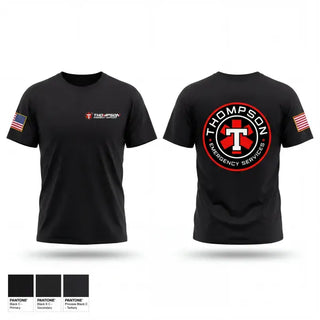 Old School Cotton Feel Shirt, Thompson EMS, Fire Department, Teamtime, Team time, sublimation, custom sports apparel, team uniforms, spirit wear, spiritwear, sports uniforms, custom shirts, team store, custom team store, fundraiser sports, apparel fundraiser
