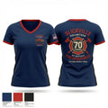 Slickville VFD 81986258 Women's Short Sleeve V-neck Shirt - 1