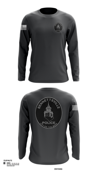 Long Sleeve Performance Shirt, Bennettsville Police, Police, Teamtime, Team time, sublimation, custom sports apparel, team uniforms, spirit wear, spiritwear, sports uniforms, custom shirts, team store, custom team store, fundraiser sports, apparel fundraiser