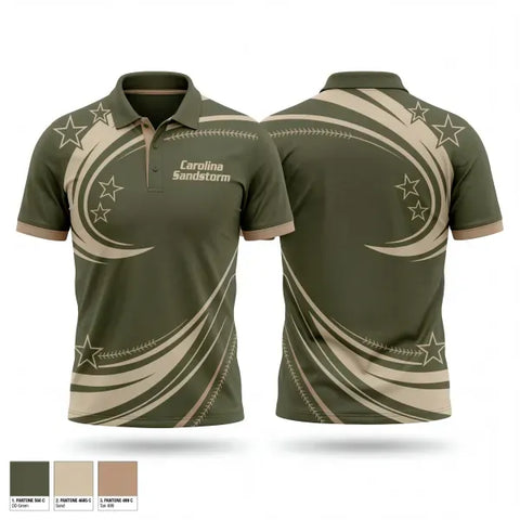 Short Sleeve Performance Polo, Carolina Sandstorm, Baseball, Teamtime, Team time, sublimation, custom sports apparel, team uniforms, spirit wear, spiritwear, sports uniforms, custom shirts, team store, custom team store, fundraiser sports, apparel fundraiser