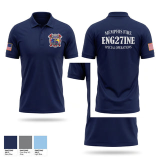 Short Sleeve Performance Polo, Memphis Fire Station 27, Fire Department, Teamtime, Team time, sublimation, custom sports apparel, team uniforms, spirit wear, spiritwear, sports uniforms, custom shirts, team store, custom team store, fundraiser sports, apparel fundraiser