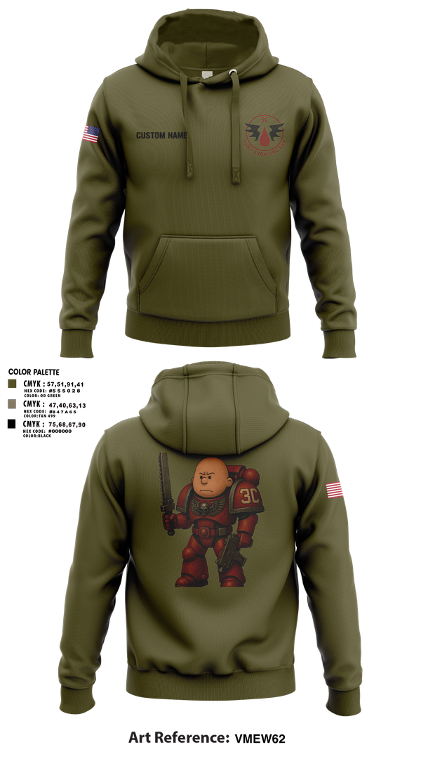 Hoodie, CCo, 1-508PIR (OG), Army, Teamtime, Team time, sublimation, custom sports apparel, team uniforms, spirit wear, spiritwear, sports uniforms, custom shirts, team store, custom team store, fundraiser sports, apparel fundraiser