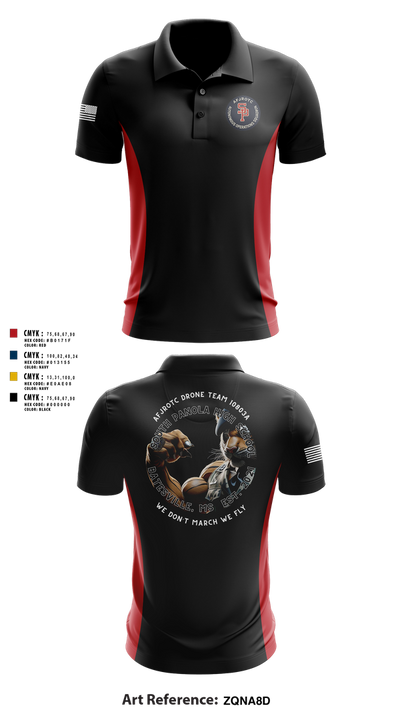 AFJROTC MS-081 DRONE TEAM 88778530 Short Sleeve Performance Polo - 222