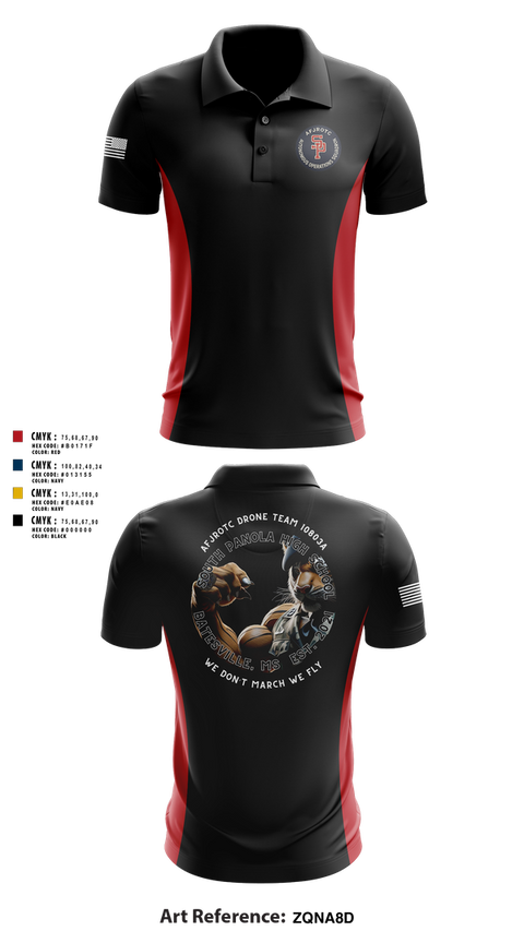 Short Sleeve Performance Polo, AFJROTC MS-081 DRONE TEAM, , Teamtime, Team time, sublimation, custom sports apparel, team uniforms, spirit wear, spiritwear, sports uniforms, custom shirts, team store, custom team store, fundraiser sports, apparel fundraiser