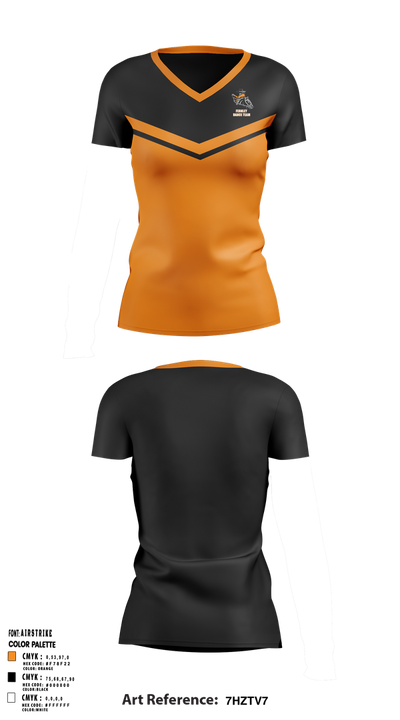Fernley Dance Team 24603196 Women's Short Sleeve V-neck Shirt - 1