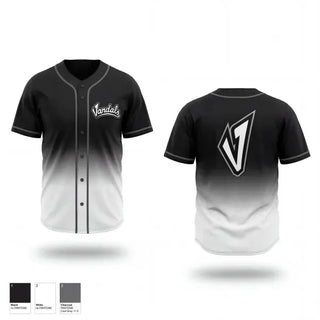 Full Button Baseball Jersey, Midwest Vandals, Baseball, Teamtime, Team time, sublimation, custom sports apparel, team uniforms, spirit wear, spiritwear, sports uniforms, custom shirts, team store, custom team store, fundraiser sports, apparel fundraiser
