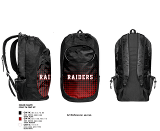 Gear Bag, Raiders, Cheer, Teamtime, Team time, sublimation, custom sports apparel, team uniforms, spirit wear, spiritwear, sports uniforms, custom shirts, team store, custom team store, fundraiser sports, apparel fundraiser