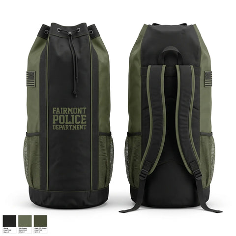 Gear Bag, Fairmont Police Department, Police, Teamtime, Team time, sublimation, custom sports apparel, team uniforms, spirit wear, spiritwear, sports uniforms, custom shirts, team store, custom team store, fundraiser sports, apparel fundraiser