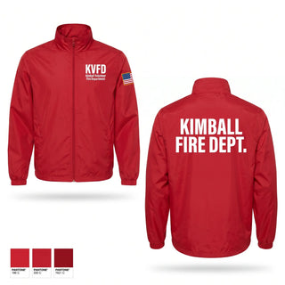 Windbreaker, Kimball volunteer fire department, Fire Department, Teamtime, Team time, sublimation, custom sports apparel, team uniforms, spirit wear, spiritwear, sports uniforms, custom shirts, team store, custom team store, fundraiser sports, apparel fundraiser