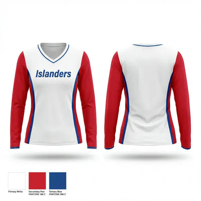 Islanders 95449571 Women's Long Sleeve V-neck Shirt - 1