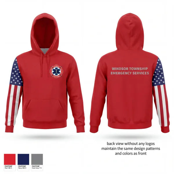 Hoodie, Windsor Township Emergency Services, Fire Department, Teamtime, Team time, sublimation, custom sports apparel, team uniforms, spirit wear, spiritwear, sports uniforms, custom shirts, team store, custom team store, fundraiser sports, apparel fundraiser