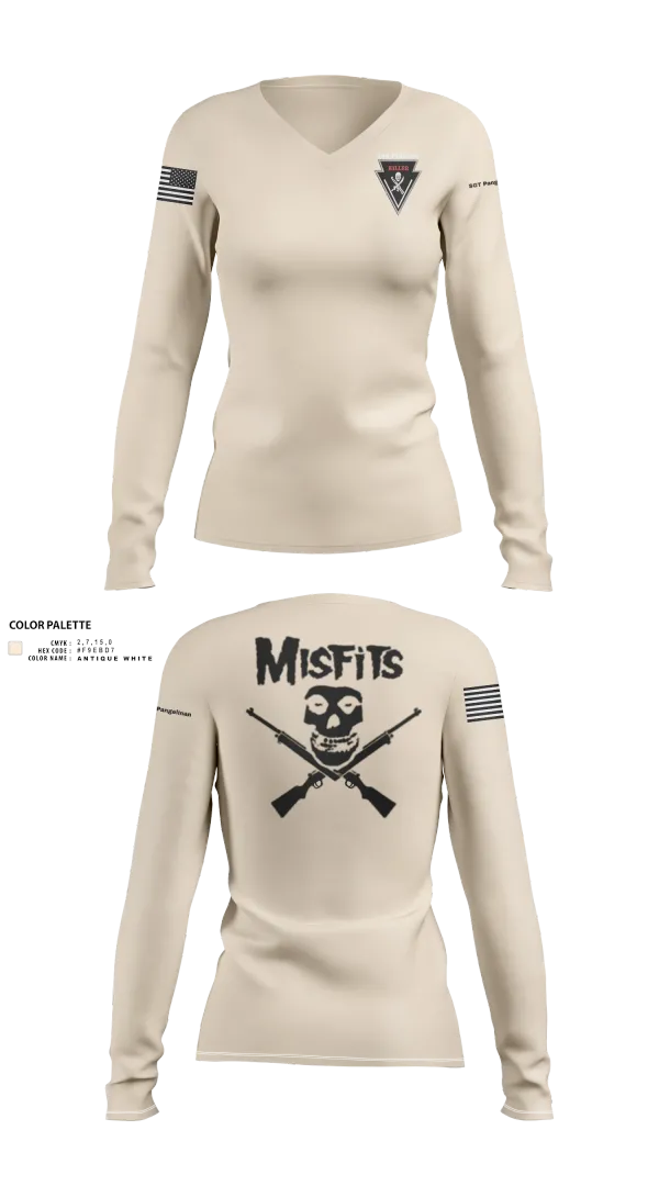 Womens Long Sleeve Vneck Shirt, 2/11 killer troop, Army, Teamtime, Team time, sublimation, custom sports apparel, team uniforms, spirit wear, spiritwear, sports uniforms, custom shirts, team store, custom team store, fundraiser sports, apparel fundraiser