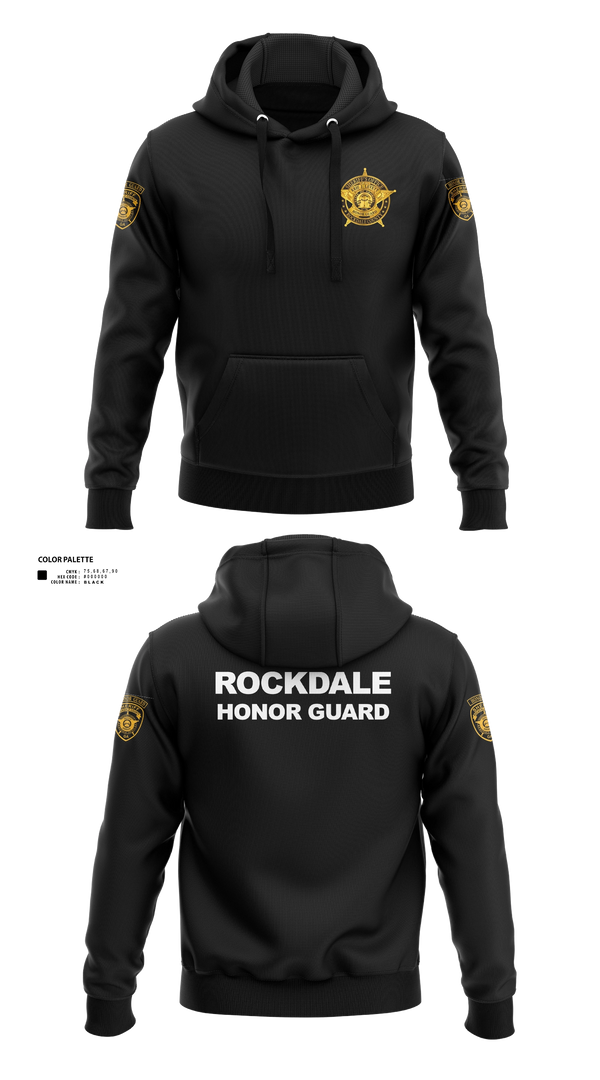 Hoodie, Rockdale County SO Honor Guard, Police, Teamtime, Team time, sublimation, custom sports apparel, team uniforms, spirit wear, spiritwear, sports uniforms, custom shirts, team store, custom team store, fundraiser sports, apparel fundraiser