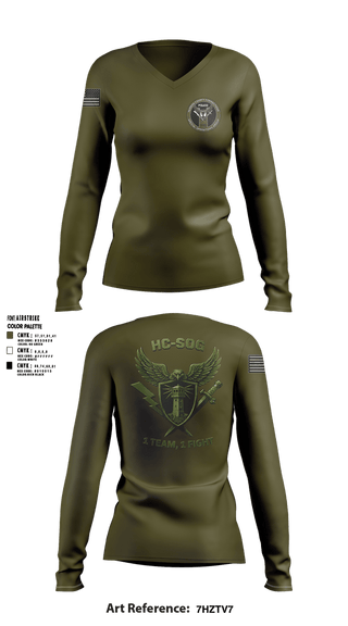 Womens Long Sleeve Vneck Shirt, HC-SOG, Police, Teamtime, Team time, sublimation, custom sports apparel, team uniforms, spirit wear, spiritwear, sports uniforms, custom shirts, team store, custom team store, fundraiser sports, apparel fundraiser