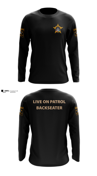 Long Sleeve Performance Shirt, RCSO BACKSEATERS, Police, Teamtime, Team time, sublimation, custom sports apparel, team uniforms, spirit wear, spiritwear, sports uniforms, custom shirts, team store, custom team store, fundraiser sports, apparel fundraiser