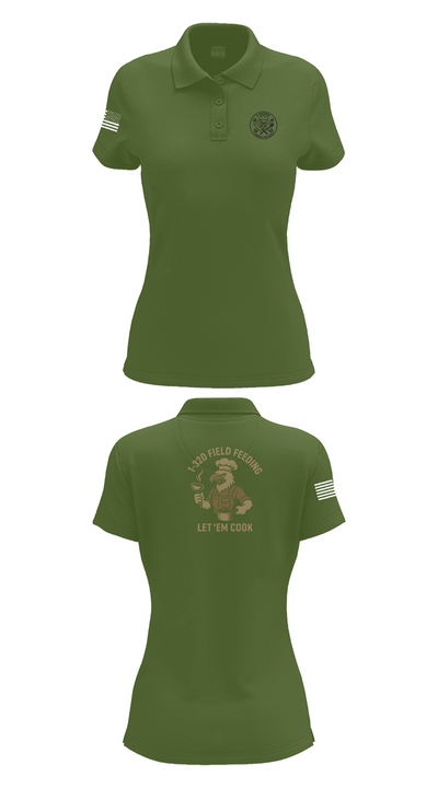 1-320th 33901003 Women's Short Sleeve Performance Polo  - 55