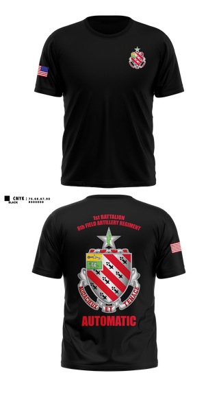 Old School Cotton Feel Shirt, 1/8 Field Artillery Regiment, Army, Teamtime, Team time, sublimation, custom sports apparel, team uniforms, spirit wear, spiritwear, sports uniforms, custom shirts, team store, custom team store, fundraiser sports, apparel fundraiser