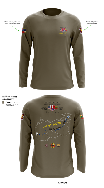 30th MED BDE DEF25 68562448 Long Sleeve Performance Shirt 60
