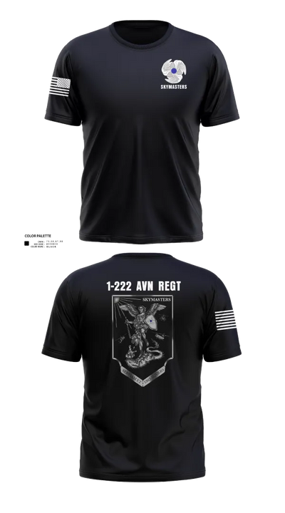 1-222 Aviaition Regiment 73134658 Old School Cotton Feel Shirt - 21