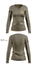 Farmington Police Department 28267932 Women's Long Sleeve V-neck Shirt - 1