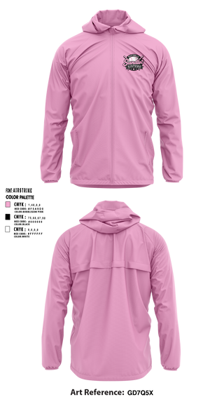Windbreaker, Republic Sandlot Sisters, Softball, Teamtime, Team time, sublimation, custom sports apparel, team uniforms, spirit wear, spiritwear, sports uniforms, custom shirts, team store, custom team store, fundraiser sports, apparel fundraiser