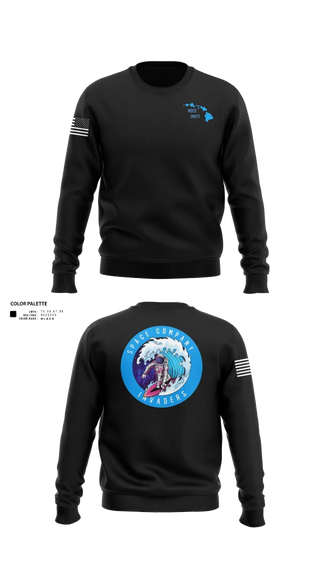 Crew Neck Sweatshirt, Space Company, Army, Teamtime, Team time, sublimation, custom sports apparel, team uniforms, spirit wear, spiritwear, sports uniforms, custom shirts, team store, custom team store, fundraiser sports, apparel fundraiser