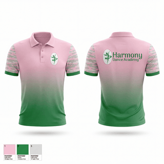 Short Sleeve Performance Polo, Harmony Dance Academy, Cheer, Teamtime, Team time, sublimation, custom sports apparel, team uniforms, spirit wear, spiritwear, sports uniforms, custom shirts, team store, custom team store, fundraiser sports, apparel fundraiser