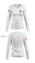 Sour Lake Police Department Women's Long Sleeve V-neck Shirt - 6