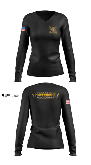 Womens Long Sleeve Vneck Shirt, 59th ORD BDE, Army, Teamtime, Team time, sublimation, custom sports apparel, team uniforms, spirit wear, spiritwear, sports uniforms, custom shirts, team store, custom team store, fundraiser sports, apparel fundraiser