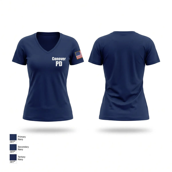 Womens Short Sleeve Vneck Shirt, Conover PD, Police, Teamtime, Team time, sublimation, custom sports apparel, team uniforms, spirit wear, spiritwear, sports uniforms, custom shirts, team store, custom team store, fundraiser sports, apparel fundraiser