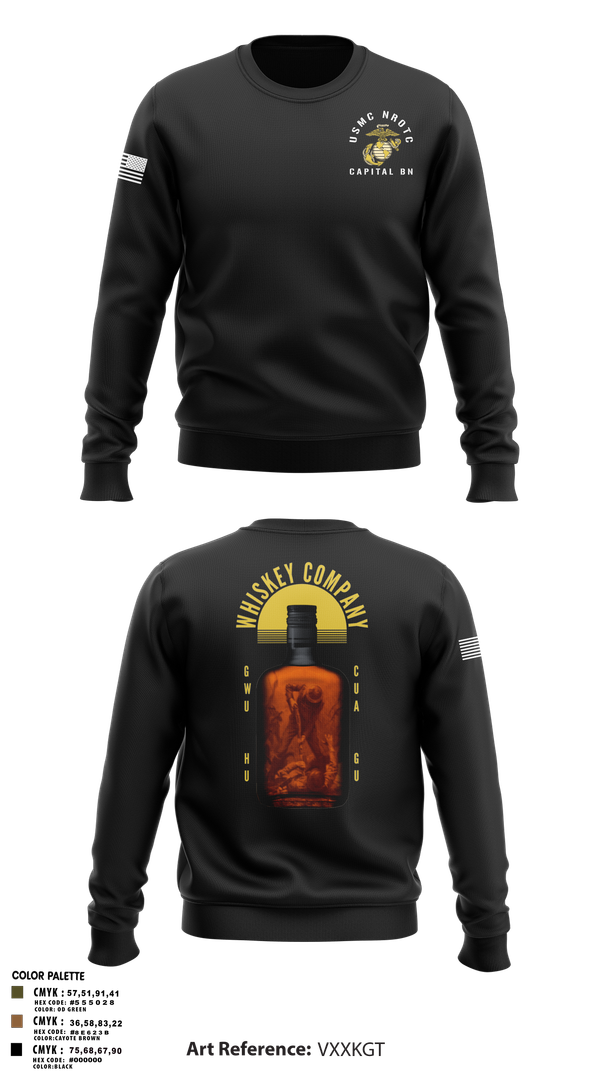 Crew Neck Sweatshirt, GWU NROTC, Marines, Teamtime, Team time, sublimation, custom sports apparel, team uniforms, spirit wear, spiritwear, sports uniforms, custom shirts, team store, custom team store, fundraiser sports, apparel fundraiser