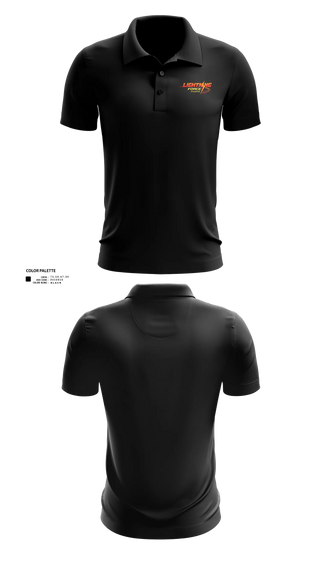 Short Sleeve Performance Polo, Lightning Force Athletics, Track & Field, Teamtime, Team time, sublimation, custom sports apparel, team uniforms, spirit wear, spiritwear, sports uniforms, custom shirts, team store, custom team store, fundraiser sports, apparel fundraiser
