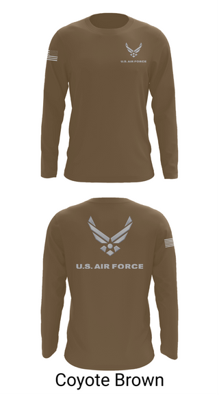 Long Sleeve Performance Shirt, USAF Volunteer, Air Force, Teamtime, Team time, sublimation, custom sports apparel, team uniforms, spirit wear, spiritwear, sports uniforms, custom shirts, team store, custom team store, fundraiser sports, apparel fundraiser