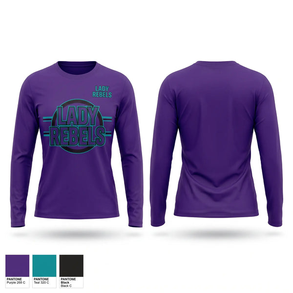 Long Sleeve Performance Shirt, Lady Rebels, Softball, Teamtime, Team time, sublimation, custom sports apparel, team uniforms, spirit wear, spiritwear, sports uniforms, custom shirts, team store, custom team store, fundraiser sports, apparel fundraiser