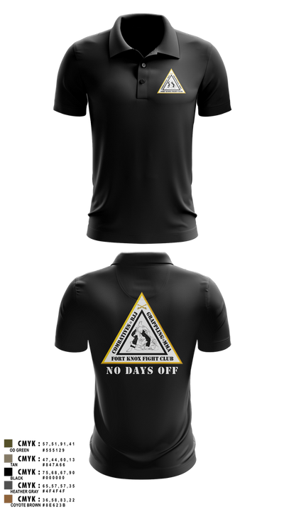 Fort Knox Fight Club Short Sleeve Performance Polo - 3
