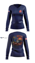 Northeast Fire Department Women's Long Sleeve V-neck Shirt - 2