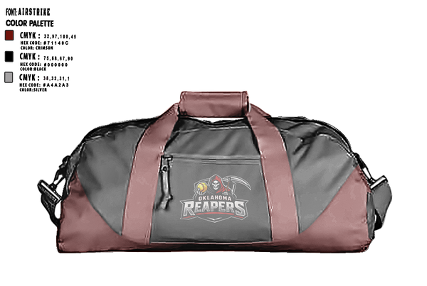 Duffle Bag, Oklahoma Reapers, Softball, Teamtime, Team time, sublimation, custom sports apparel, team uniforms, spirit wear, spiritwear, sports uniforms, custom shirts, team store, custom team store, fundraiser sports, apparel fundraiser