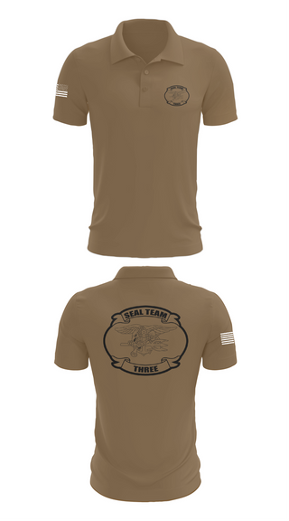 Short Sleeve Performance Polo, SEAL team 3, Navy, Teamtime, Team time, sublimation, custom sports apparel, team uniforms, spirit wear, spiritwear, sports uniforms, custom shirts, team store, custom team store, fundraiser sports, apparel fundraiser