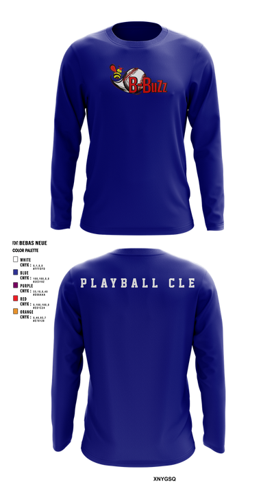 B Buzz Baseball League 75019054 Long Sleeve Performance Shirt 4