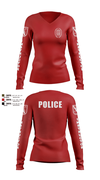 Astatula Police Department 20929188 Women's Long Sleeve V-neck Shirt - 5