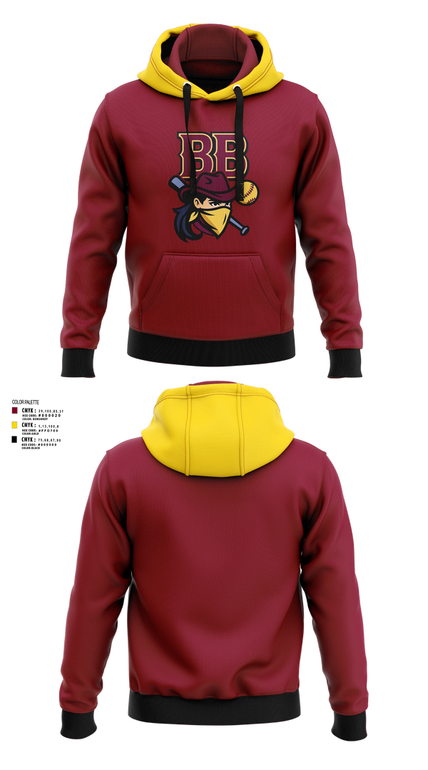 Hoodie, Barren Bandits, Softball, Teamtime, Team time, sublimation, custom sports apparel, team uniforms, spirit wear, spiritwear, sports uniforms, custom shirts, team store, custom team store, fundraiser sports, apparel fundraiser