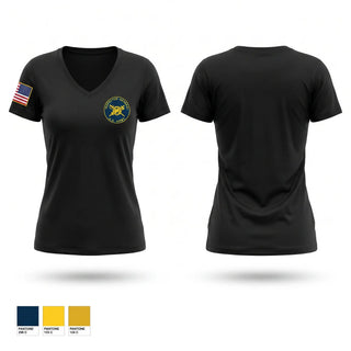 Womens Short Sleeve Vneck Shirt, 36th Infantry Division, Army, Teamtime, Team time, sublimation, custom sports apparel, team uniforms, spirit wear, spiritwear, sports uniforms, custom shirts, team store, custom team store, fundraiser sports, apparel fundraiser