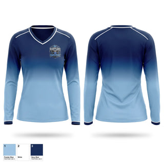Womens Long Sleeve Vneck Shirt, Hampton Roads Ramblers, , Teamtime, Team time, sublimation, custom sports apparel, team uniforms, spirit wear, spiritwear, sports uniforms, custom shirts, team store, custom team store, fundraiser sports, apparel fundraiser